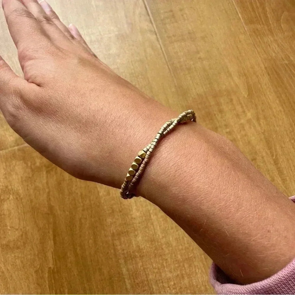 Spartina 449 Double Bitty Stretch Bracelet Light Rose - Picture 9 of 12
